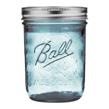 UPC 014400690235 product image for Ball Wide Mouth Collection Elite Blue Pint Glass Mason Jars with Bands and Lids  | upcitemdb.com