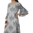 thumbnail image 5 of Moomaya Women's Printed Indian Ethnic Clothing Set-Printed Kurta w/ Pants, Designer Tunic Dress, 5 of 9