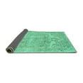 thumbnail image 2 of Ahgly Company Indoor Round Abstract Turquoise Blue Modern Area Rugs, 8' Round, 2 of 4