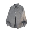 thumbnail image 2 of JTSRKL Classic Plaid Oxford Cloth Shirts for Men Long Sleeve Lapel Button Pocket Shackets Casual Office Wear Relaxed Fit Versatile Tops, 2 of 7