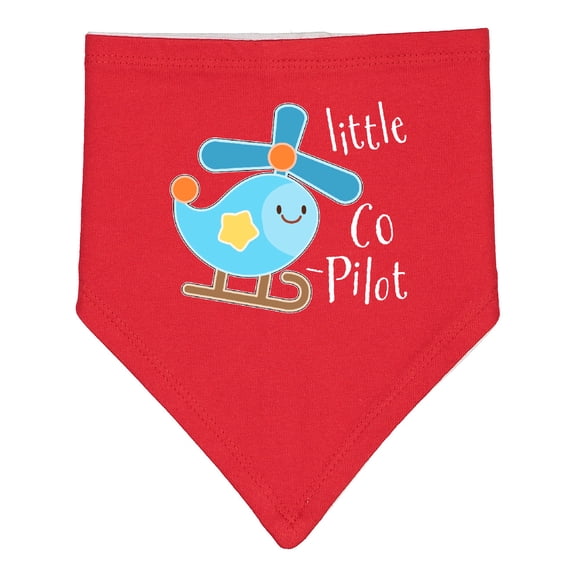 Inktastic Little Co-pilot Cute Helicopter Baby Bandana Bib