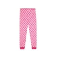 thumbnail image 3 of Sleep On It Toddler Girls 2-Piece Super Soft Jersey Snug-Fit Pajama Set with Matching Scrunchie - Checks, Pink, Size 2T, 3 of 4