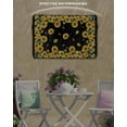 thumbnail image 6 of Outdoor TV Cover 52 to 55 Inch Weatherproof, Vintage Flowers Floral Print Waterproof TV Screen Protector for Outside Decor with Zipper and Pocket 52"L x 30"H , Black, 6 of 7