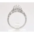 thumbnail image 4 of Antique Style Filigree Engagement Ring, 14K White Gold Plated, Art Deco Wedding Ring, 1.2 Ct Round Brilliant Cut Simulated Diamond, Gorgeous Anniversary Gift For Her, 4 of 4