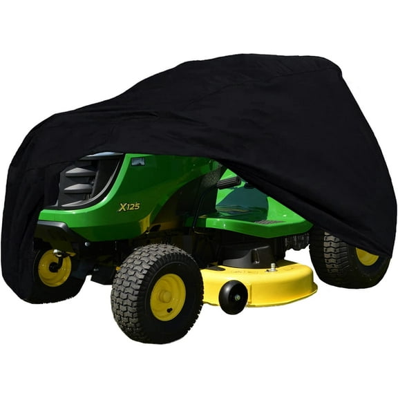 Riding Lawn Mower Cover, Waterproof Tractor Cover Fits Decks up to 54", Heavy Duty 420D Polyester Oxford, Covers Against Water, UV, Dust, Dirt, Wind for Outdoor Lawn Mower Storage