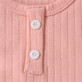 thumbnail image 4 of GigrtiJin Infant Girls Boys Fall Tops Long Sleeves Round Neck Solid Color Shirts Button Pullover Casual Clothes, 4 of 5