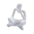 thumbnail image 3 of GUOOL Abstract Thinker Statue Nordic Collectibles Human Figurine home Decor Gift White, 3 of 9