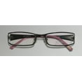 thumbnail image 2 of NEW CONTINENTAL DURABLE SOPHISTICATED EYEWEAR X-EYES 108 WOMENS/LADIES DESIGNER FULL-RIM DARK PEWTER / PINK FRAME DEMO LENSES 50-19-130 EYEGLASSES/EYEWEAR, 2 of 9