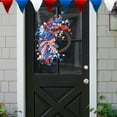 thumbnail image 3 of Boovnll 16" Patriotic Wreath, Handcrafted Red White Blue Twig Memorial Day Wreath, 4th of July Wreath for Indoor, Outdoor, Front Door, Fireplace, Wall Decor, 4th of July Decorations, 3 of 7