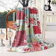 thumbnail image 2 of Pioneer Flower Blanket,Comfortable Soft Flannel Throw Blanket,All Season,Warm Lightweight Blankets for Sofa Bed Couch Living Room Chair,60"x80"(150x200cm), 2 of 4
