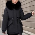 thumbnail image 2 of Lindreshi Winter Coats for Women 2023 Trendy Women's Fall and Winter Long Sleeved Warm Cotton Jacket Bread, 2 of 3