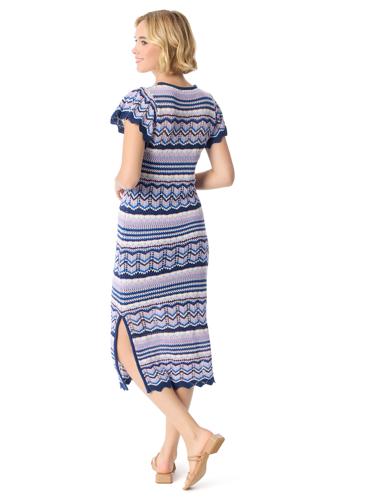 Jessica Simpson Women's and Women's Plus Trinity Crochet Dress, Sizes XS-5X
