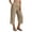 Khaki, variant on Womens Cotton Capris Lounge Yoga Pajama Cropped Pants Casual Wide Leg with Pockets Elastic Waist Workout Sweat Pants Summer Gray XL(XL)