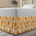 thumbnail image 1 of Garden Bed Skirt, Flourishing Hibiscus Flowers in Retro Style Abstract Spring Field Meadow Print, Elastic Bedskirt Dust Ruffle Wrap Around for Bedding Decor, 4 Sizes, Orange White, by Ambesonne, 1 of 2