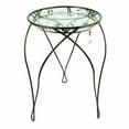 thumbnail image 2 of Plastec Elegance Metal Plant Stand with Decorative Plastic Saucer for Indoor or Outdoor Use, Dark Bronze, 21", 2 of 2