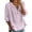 Pink women v neck embroidered blouse a1, variant on SSZMDLB Women V Neck 3/4 Sleeve Blouse Embroidery Boho Casual Tunic Tops Summer Floral Tee Shirt Vacation Outfits Travel Tshirt Work Clothes, White 2XL