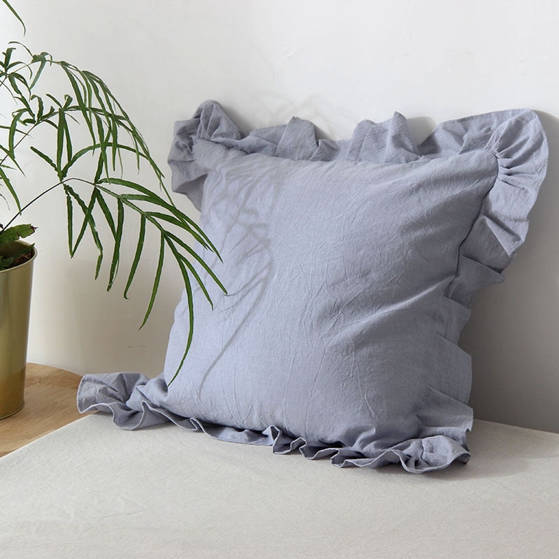 ruffled throw pillows