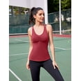 thumbnail image 5 of Women's Tank Top with Shelf Bra Adjustable Spaghetti Strap Athletic Yoga Cami Shirt, 5 of 6