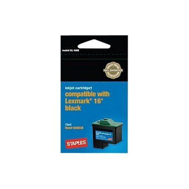 Staples SILR10BCC 15 ml black compatible ink cartridge