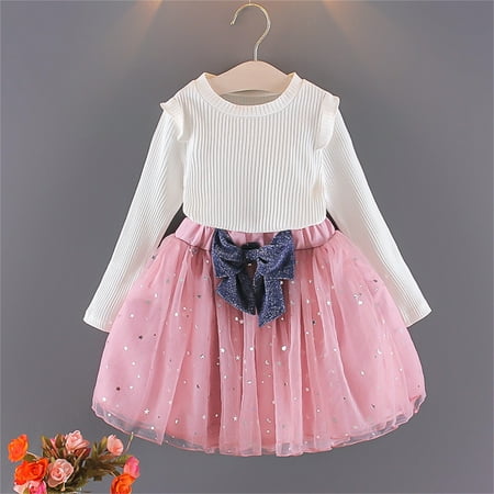

Cathalem Girls Top And Pants Set Outfits Tulle Princess Tops Bow Party Ribbed Set Baby Girls Skirt Shirt T Skirt Toddler Outfit Childrenscostume White 18-24 Months