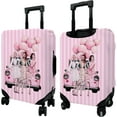 thumbnail image 2 of Luggage Cover Approved Travel Suitcase Protector Pink Fashion Girl Luggage Covers Elastic Washable Anti-scratch Suitcase Covers for 25-28 Inch Luggage(L), 2 of 6