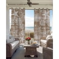 thumbnail image 2 of Brown Coastal Blackout Curtains for Bedroom Living Room, Nautical Starfish Coral Vintage Beach 54 In Long Thermal Insulated Room Darkening Drapes Grommet Window Treatments, 52 x 54 In, 2 of 9