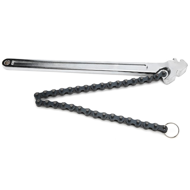 Llave de cadena Herramienta manual de acero al cromo vanadio cromado pulido con superficie de alta dureza (15 pulgadas) VoborMX herramienta