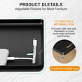 thumbnail image 4 of Black Bedside Shelf For Dorm Bedroom, College Dorm Room And Kids Room Essentials,Bunk Bed Tray For Top Bunk,Lofte, 4 of 7