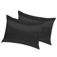 thumbnail image 2 of Funda de almohada 2pcs Funda de almohada de satén de poliéster Ropa de cama Funda de almohada para dormir, Negro, US-S, 20x26 Pulgadas Methold HA003643-07, 2 of 7
