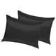 thumbnail image 1 of Bewildely 2 uds funda de almohada poliéster satén funda de almohada ropa de cama funda de almohada para dormir Juegos de cama negro 51*102cm Bewildely HA003643-09, 1 of 1