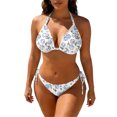 thumbnail image 2 of Full Coverage Bikini, Two Piece Swimsuit for Women, Womens Bikini Swimsuits, 2 Piece Swimsuit for Women, Swimsuit Bikini, Women's Plus Size Triangle Bikini Set, Tie Front Two-Piece Swimsuit, Beige L, 2 of 5