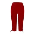 thumbnail image 4 of Ketyyh-chn99 Pantalon Décontracté pour Femme Cargo Pantalon de Survêtement Femme Taille Haute Pantalon de Travail de Bureau Long Droit Rouge,m, 4 of 5