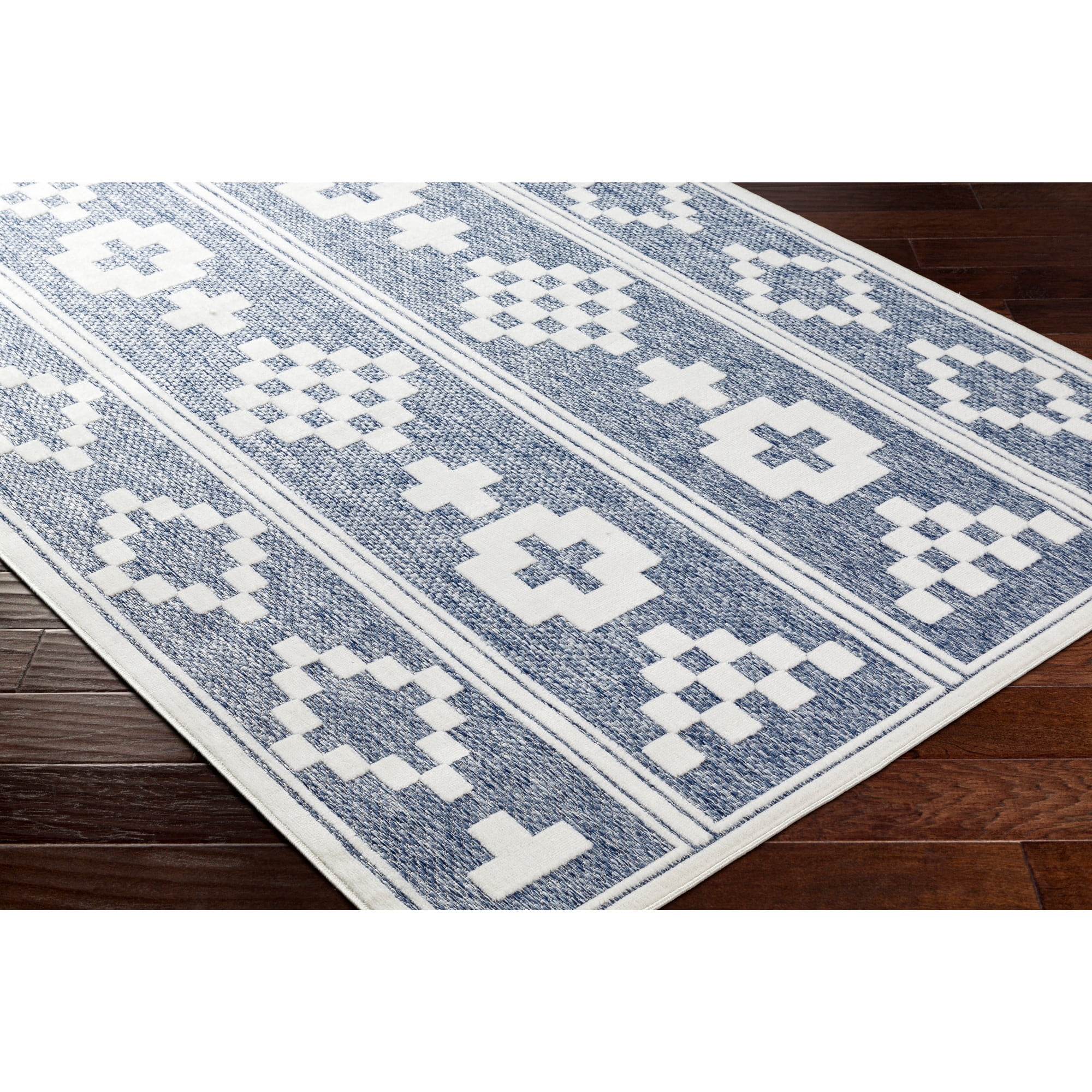 Artistic Weavers  Blue 5' x 8'  Indoor/Outdoor Rectangle Area Rug