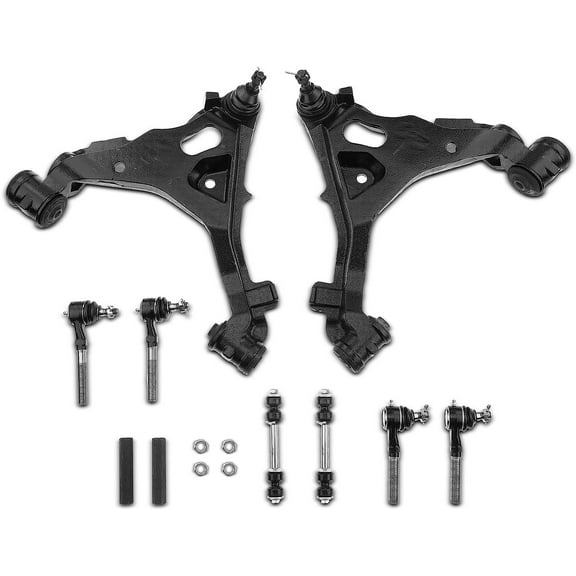 A-Premium 10Pcs Front Suspension Kit Control Arm and Ball Joint Assembly Sway Bar Link Tie Rod End Compatible with Ford F-150 1997-2003 F-250 1997-1999 F-150 Heritage Expedition Expedition 4WD