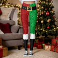 thumbnail image 3 of Christmas Leggings for Women Elastic High Waist Slim Fit Funny Santa Claus Print Tights Pants Workout Yoga Pants, 3 of 9
