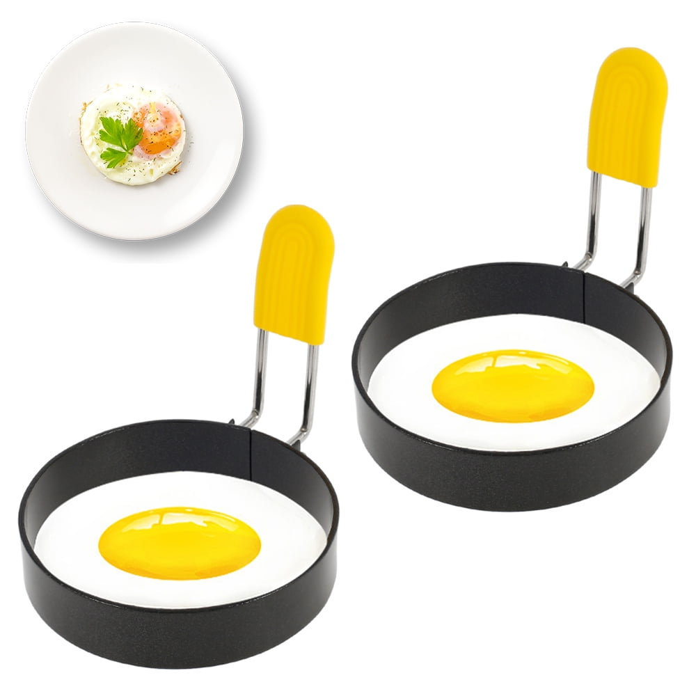 show original title Details about   Egg Ring welltop 4 Pack Egg Shaper for Frying Pan Egg Rings Silicone pfannkuche 