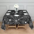 thumbnail image 3 of Halloween Spider Webs with Spiders Square Tablecloth,Waterproof Square Table Cover,Wipeable Spillproof Washable Table Cover for Home Kitchen Party Decor 52"x52"(132x132cm), 3 of 6
