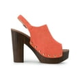 thumbnail image 3 of BLISSFUL STEP Valentine's Women's Shoes Chunky Heel Buckle Slingback Chunky Platform Sandals Orange 5.5, 3 of 7