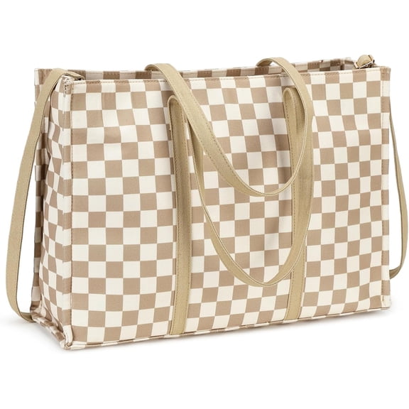 Laptop Tote Bag for Women Work 15.6 inch Canvas Bags Computer Messenger Purse Teacher Handbag Office Briefcase