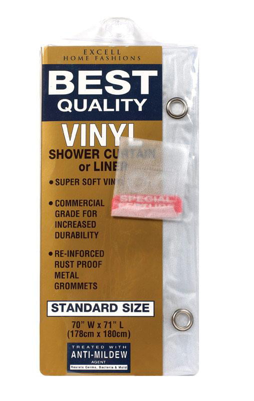 1pk Excell 70 In H X 71 W Frosted, Shower Curtains Commercial Grade