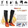 thumbnail image 2 of Heated Socks for Women Men,Foot Warmers Electric Rechargable Battery Heating Socks,Winter Cold Feet Hunting Ski Camping Hiking Riding Motorcycle Snowboating Thermal Warm Socks, 2 of 3
