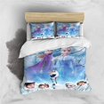thumbnail image 3 of Disney Cartoon Frozen Elsa Print Three Piece Bedding Set Cover Set With Pillowcase Children or Adults King Queen Full Twin Size, 3 of 5