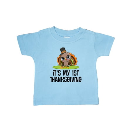 

Inktastic First Thanksgiving Pilgrim Turkey Gift Baby Boy or Baby Girl T-Shirt