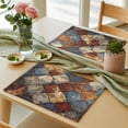 thumbnail image 6 of Brown Gray Plaid Placemats for Dinning Table Set of 4, Country Abstract Gradient Chic Check Burlap Kitchen Place Mats Waterproof Cloth Table Mats, Indoor Outdoor Placemats Easy Clean Dinner Decor, 6 of 8