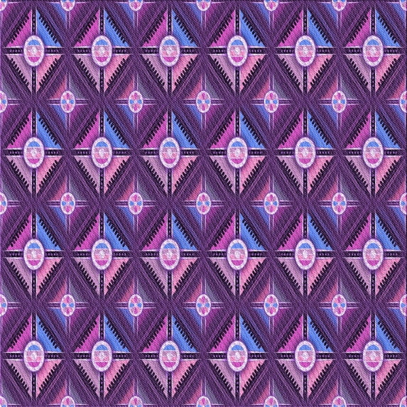 Ahgly Company Machine Washable Indoor Square Transitional Purple Area Rugs, 8' Square