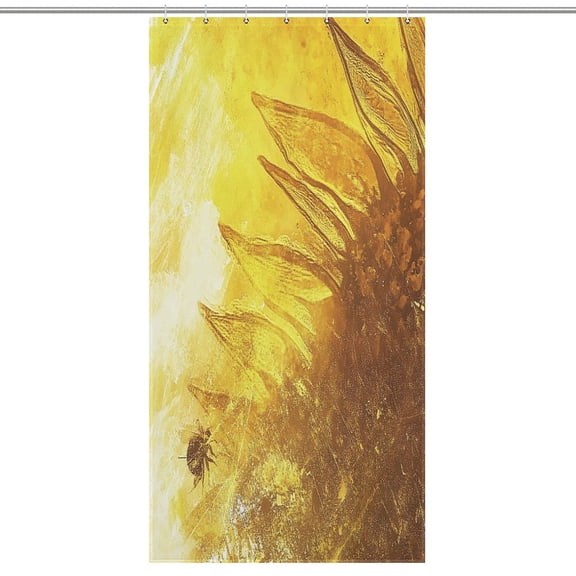 Happy Cute Bees 4 Piece Shower Curtain Sets, Non-Slip Rugs, Toilet Lid Cover And Bath Mat, for Bathroom Decor Set, 72" X 72"