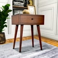 thumbnail image 6 of Decor Therapy Mid Century 1-Drawer Wood Side Table, 14'' x 18'' x 24'' - Grey, 6 of 6