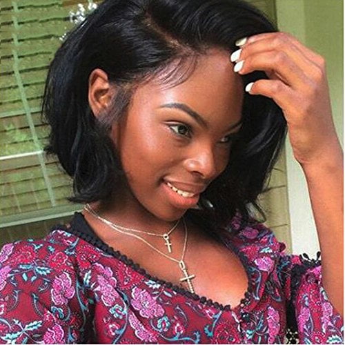 Natural Wave Short Human Hair Wig With Baby Hair Glueless Lace