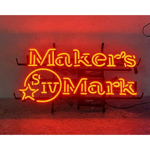 Queen Sense 24"x20" Maker's Mark Siv Neon Sign Man Cave Handmade Neon Light 124MMSR