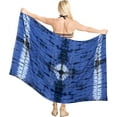 thumbnail image 3 of HAPPY BAY Women's Beachwear Summer Beach Wrap Bikini Wraps Sarong Coverups Skirt Bathing suit Swimsuit Swimwear Swim Cover up for Women One Size Blue, Tie Dye, 3 of 5